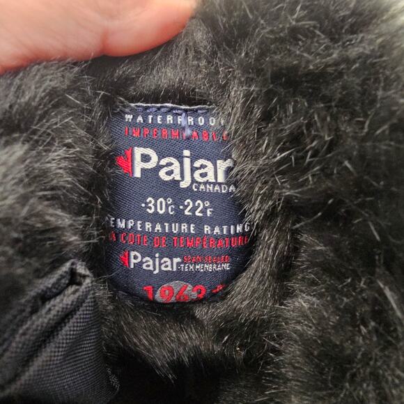 Pajar Women's Waterproof winter boots Fur Black size 8 - Picture 5 of 8